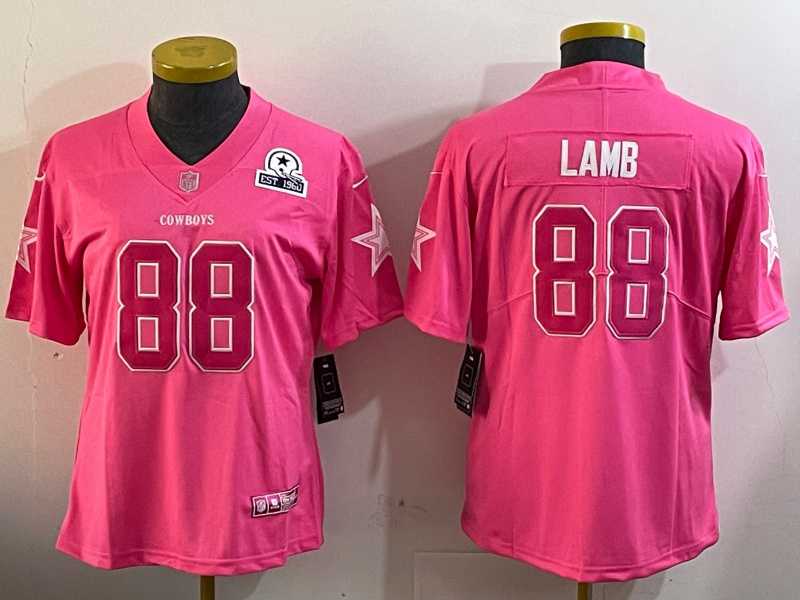 Women's Dallas Cowboys #88 CeeDee Lamb Pink Vapor Untouchable Limited Stitched Jersey Dzhi,We sell and wholesale Women's Dallas Cowboys #88 CeeDee Lamb Pink Vapor Untouchable Limited Stitched Jersey Dzhi on line form chian!